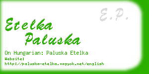 etelka paluska business card